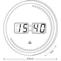 Horloge murale ronde LED  Rouge /Noir thumbnail image 4