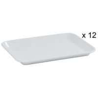 Lot de 12 Plateau HIPS 24 cm HIPS Blanc thumbnail image 2