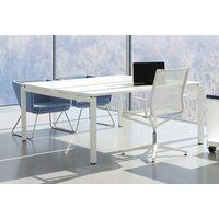 Bureau droit Bench 2 places Inesa Blanc 160 cm thumbnail image 2