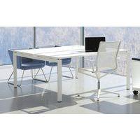 Bureau droit Bench 2 places Inesa Blanc 220 cm thumbnail image 4