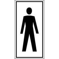 PicPictogramme de signalisation noir et blanc - adhésif - Homme thumbnail image