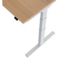 Bureau électrique ergonomique Kelli Chêne 140 cm thumbnail image 2