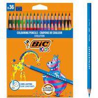 Etui 36 crayons couleurs assorties évolution écolutions - Bic thumbnail image