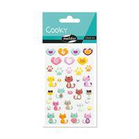 Etui 31 stickers 3d cooky 1 planche chats/coeurs - Maildor thumbnail image