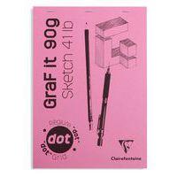 Bloc GraF'iT DOT 90g 160 pages couverture rose - Clairefontaine thumbnail image