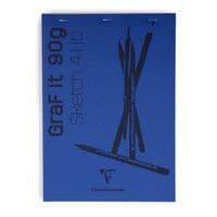 Bloc GraF'iT A6 80 feuilles 90g bleu nuit - Clairefontaine thumbnail image