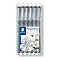 Etui 6 feutres pigment liner dont 2 gratuits - Staedtler thumbnail image