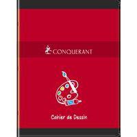 CONQUERANT Cahier Dessin 24x32cm Réglure Unie Blanche 16 Pages Agrafées Couverture Carte Coloris Assortis thumbnail image 8