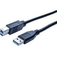 Cordon USB 3.0 type A et B noir - 1,8 m thumbnail image