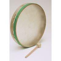 Tambourin de rythme, peau naturelle ø 25cm + maillet thumbnail image