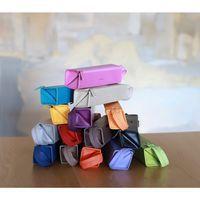 Trousse plumier jonquille simili cuir italien 23x5x5 cm thumbnail image 4