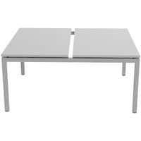 Bureau droit Bench 2 places Inesa Blanc 140 cm thumbnail image 4