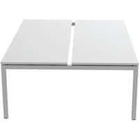 Bureau droit Bench 2 places Inesa Blanc 220 cm thumbnail image 3