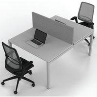 Bureau droit Bench 2 places Inesa Blanc 120 cm thumbnail image 4