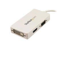 Adaptateur de voyage Mini DisplayPort vers VGA/DVI/HDMI -Blanc thumbnail image 2