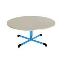 Table réglable Chloé forme ronde plateau beige - Mobidecor thumbnail image