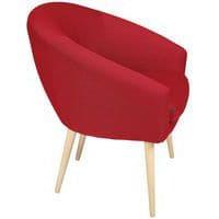 Fauteuil Armand 4 pieds coloris Rouge thumbnail image 2