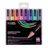 Set 8 marqueurs PC5M pointe conique moyenne couleurs pastel - Posca thumbnail image