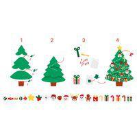 Kit DIY sapin de Noël géant feutrine avec 30 décorations thumbnail image 5