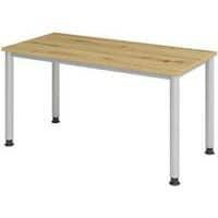 Bureau droit pieds ronds 140 cm thumbnail image