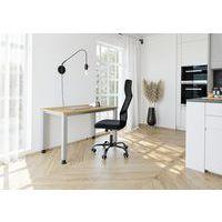 Bureau droit pieds carrés 140 cm Blanc thumbnail image 3