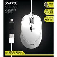 Souris Pro silencieuse filaire blanche - Port connect thumbnail image 2