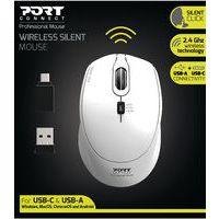 Souris Pro silencieuse sans fil blanche - Port connect thumbnail image 3