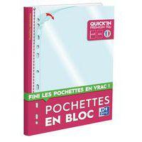 Bloc 40 pochettes détachables A4 incolore perforées quick'in - Oxford thumbnail image