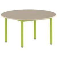 Table Carélie ronde Ø 120 cm fixe 4 pieds stratifié Mobidecor thumbnail image