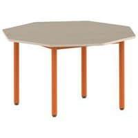 Table Carélie octogonale Ø 120 cm fixe 4 pieds stratifié Mobidecor thumbnail image