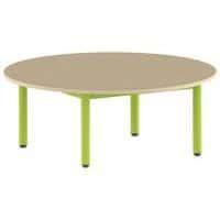 Table Carélie ronde Ø 120 cm fixe 4 pieds stratifié Mobidecor thumbnail image 9