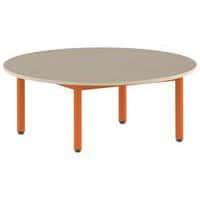 Table Carélie ronde Ø 120 cm fixe 4 pieds stratifié Mobidecor thumbnail image 6