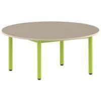 Table Carélie ronde Ø 120 cm fixe 4 pieds stratifié Mobidecor thumbnail image 4