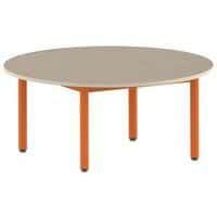 Table Carélie ronde Ø 120 cm fixe 4 pieds stratifié Mobidecor thumbnail image 7