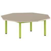 Table Carélie octogonale Ø 120 cm fixe 4 pieds stratifié Mobidecor thumbnail image 7