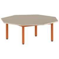 Table Carélie octogonale Ø 120 cm fixe 4 pieds stratifié Mobidecor thumbnail image 8