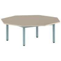 Table Carélie octogonale Ø 120 cm fixe 4 pieds stratifié Mobidecor thumbnail image 5