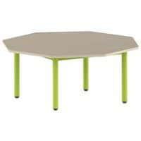 Table Carélie octogonale Ø 120 cm fixe 4 pieds stratifié Mobidecor thumbnail image 9