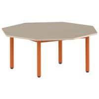 Table Carélie octogonale Ø 120 cm fixe 4 pieds stratifié Mobidecor thumbnail image 4