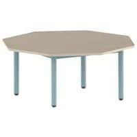 Table Carélie octogonale Ø 120 cm fixe 4 pieds stratifié Mobidecor thumbnail image 2