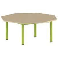 Table Carélie octogonale Ø 120 cm mobile 4 pieds stratifié Mobidecor thumbnail image 9