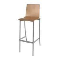 Tabouret Best 4 pieds hauteur 80 cm coque bois naturel ou teinté thumbnail image 4