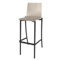 Tabouret Best 4 pieds hauteur 80 cm coque bois naturel ou teinté thumbnail image 3