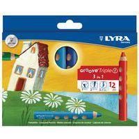 Etui de 12 crayons couleurs groove triple one - Lyra thumbnail image