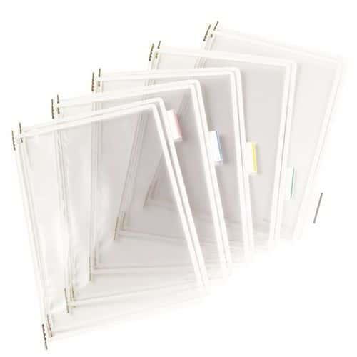 Lot de 10 Pochettes à pivot Tarifold - Housse unique - A4 - Blanc thumbnail image 1