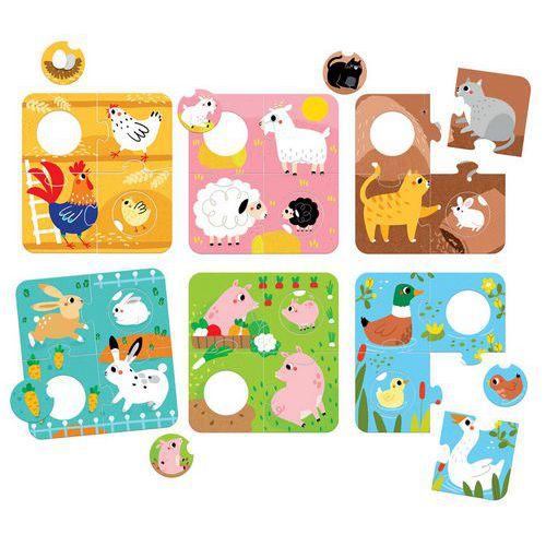 Puzzles d'association animaux de la ferme thumbnail image 1