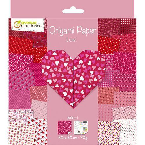 Origami Love, 60 feuilles 20 x 20, 70g - Avenue Mandarine fullname image