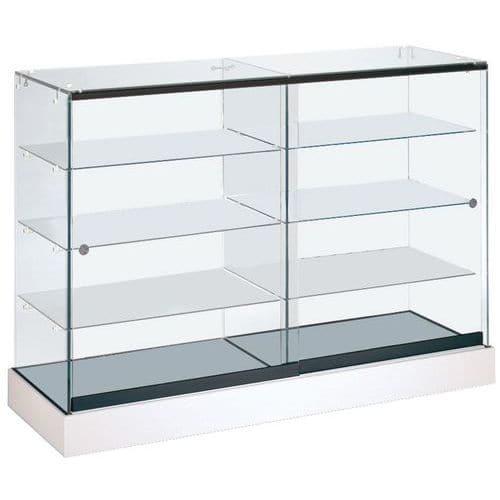 Vitrine ASF147 Lxhxp: 125 x 90 x 46 cm socle Noir thumbnail image 1