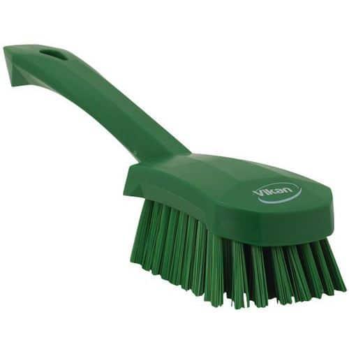 Brosse à vaisselle Vikan - Manche ergonomique - Fibre dure Vert thumbnail image 1