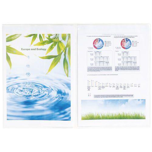 Sachet de 10 étuis de protection double pvc lisse 15/100e A4 thumbnail image 1